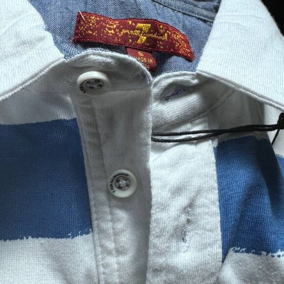 NWT! 7 FOR ALL MANKIND Boy’s Long Sleeve Cotton Striped Top - Size Small - Picture 4 of 6